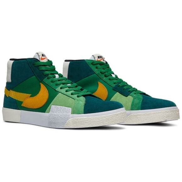Nike Other - Men's Nike Zoom Blazer Mid Premium SB Mosaic Pack - Aloe Verde Size 9.5